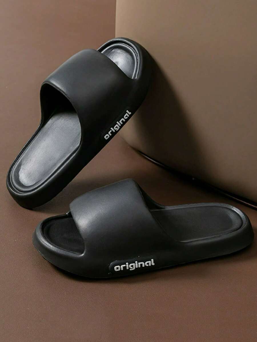 2025 New Summer Men Thick Sole Slippers, Suitable For Teens, Casual Indoor/Outdoor, Bathroom, Athletic, Vacation Travel, Graduation Gifts, Birthday Accessories