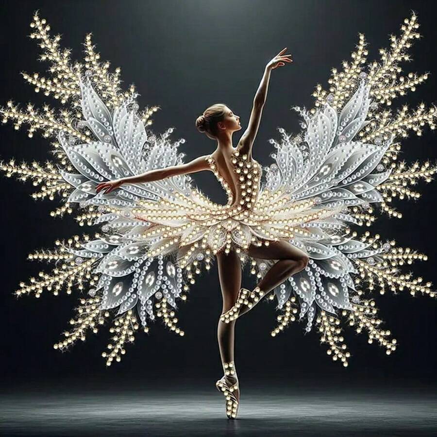 Ballet Dancer Diamond Painting Kit For Adults Beginners, People Theme, Wall & Countertop Decor For Living Room, Bedroom, Study