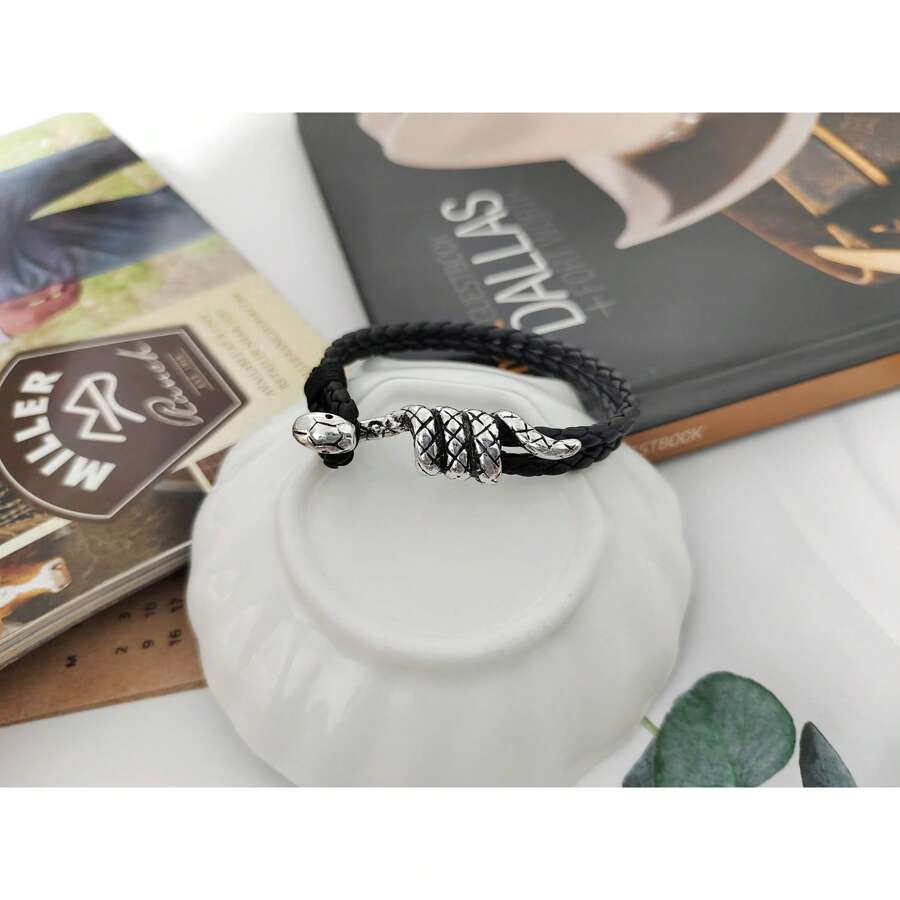 1 pièce Bracelet tressé d'animal de style européen et américain pour homme