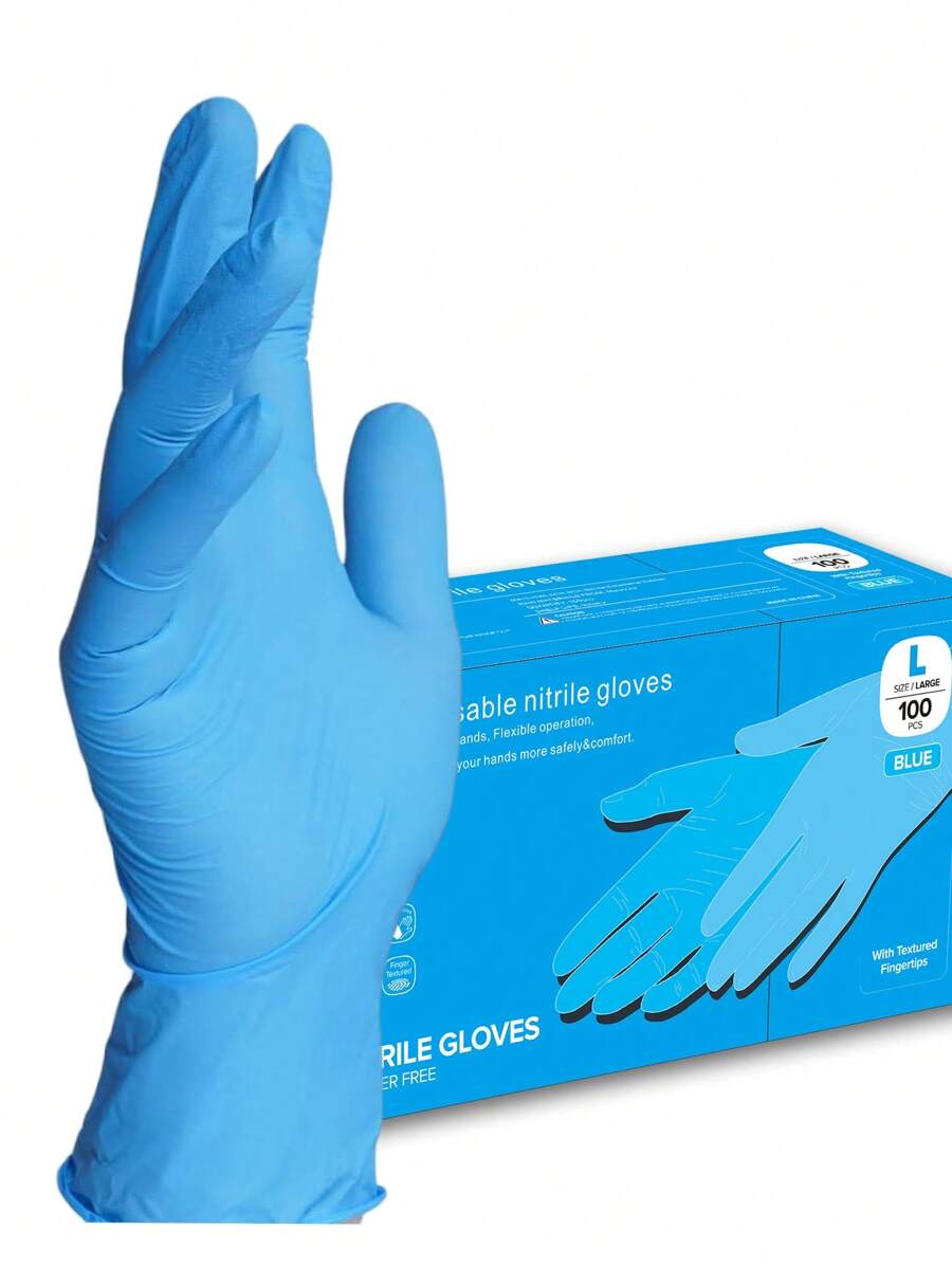 100/50/30/10pcs Prune Disposable Nitrile Gloves, Waterproof, Oil-Proof, Thick, Suitable For Kitchen, Beauty, Household, Suppliers For Kitchen, Bathroom, Home Cleaning, Household Products
