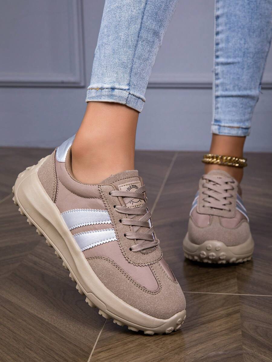 Damen Neue Kontrast Farbe Lässig Flache Reiseschuhe für den täglichen Ausgang