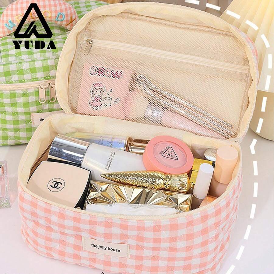 Organizador de maquillaje femenino aseo Kit Bolso hacer Funda almacenamiento bolsillo
