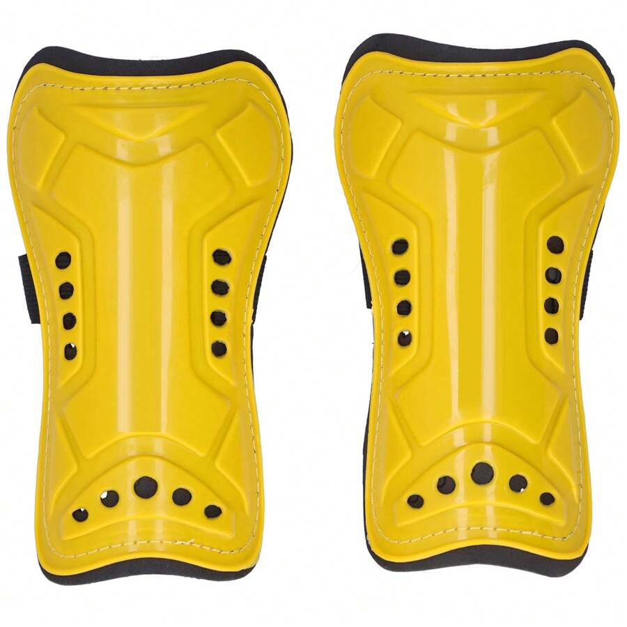 1 paio di parastinchi da calcio protezione sport calcio protezione gambe parastinchi per adulti allenamento Giallo
