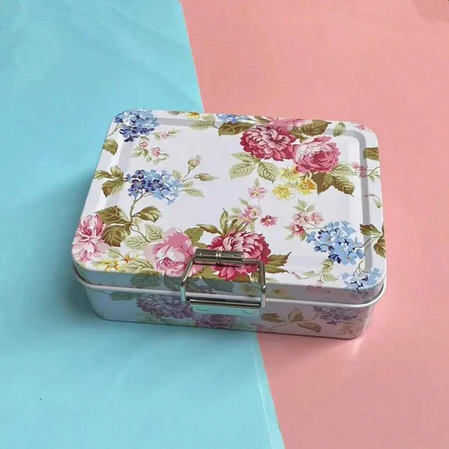 Vintage Metal Storage Canister With Lid – Durable Cookie & Candy Box, Aesthetic Organizer, Ideal Gift For All Occasions