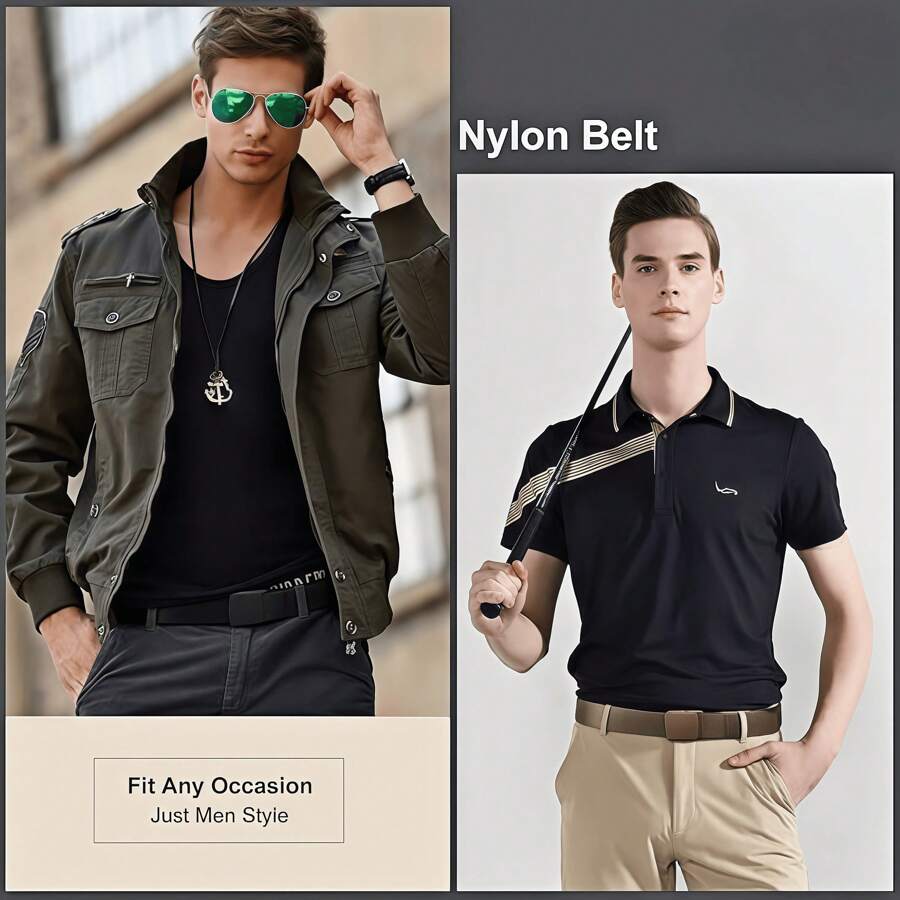 1 Pc Nylon Belt, Belt, Harness Belt For Men, 1.5 Inch (About 3.8 Cm) Heavy-Duty Belt With Quick Release Buckle Work Pants.