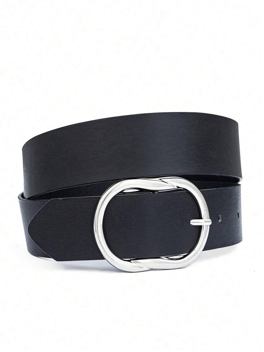 1pc Women's Rhinestone Decor Wide Leather Belt, Elegant Street Style Versatile For Jeans, Shirts, Coats, Suitable For Shopping, Casual, Holiday, Party