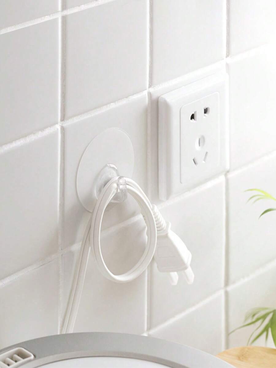 5pcs Pack Crystal Clear No-Drill Wall Hooks, Multi-Function Hooks For Keys Hanging, Suitable For Home, Kitchen, Living Room, Bathroom