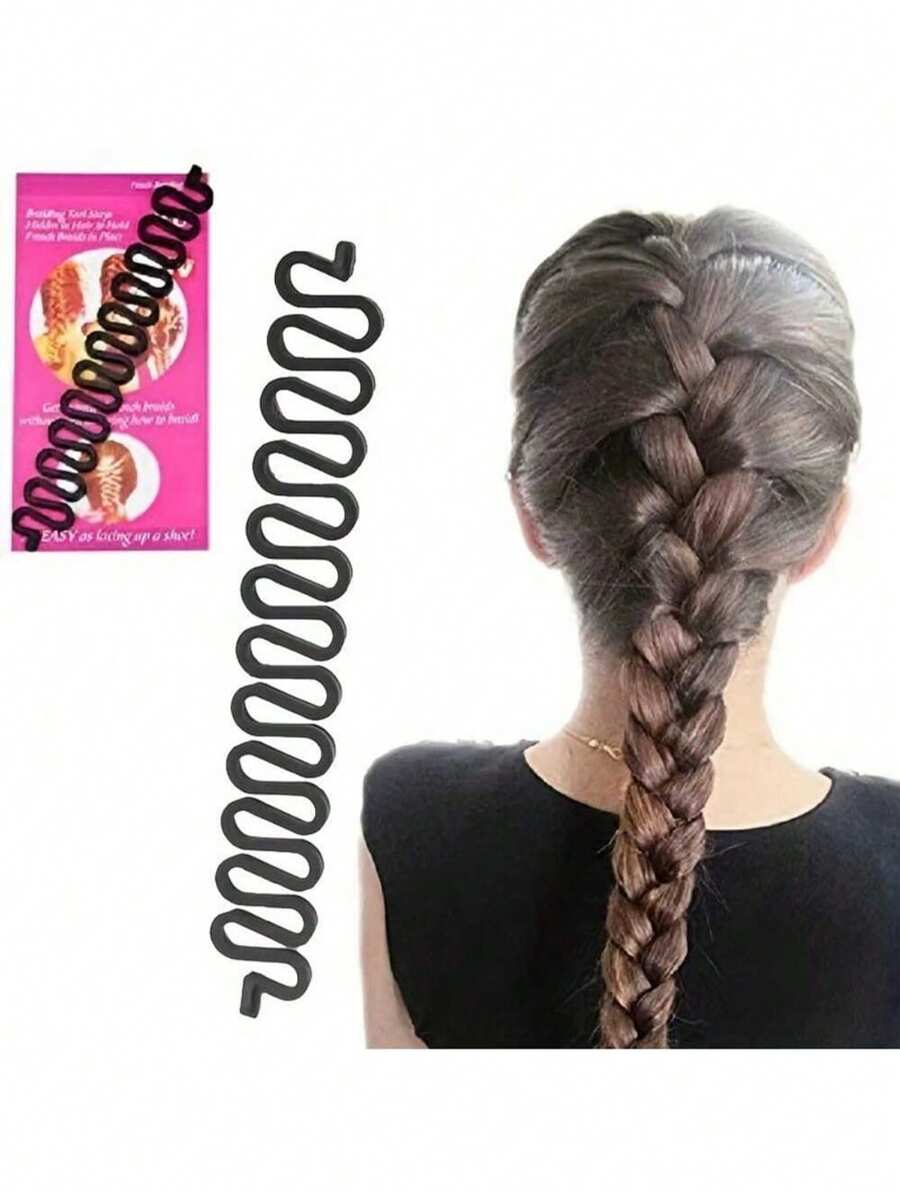 1pc Herringbone Braiding Hair Styling Tool, Hair Bun Maker, Daily Hair Accessory, French Braiding Magic Twist Holder For Beginners, Girls, Women