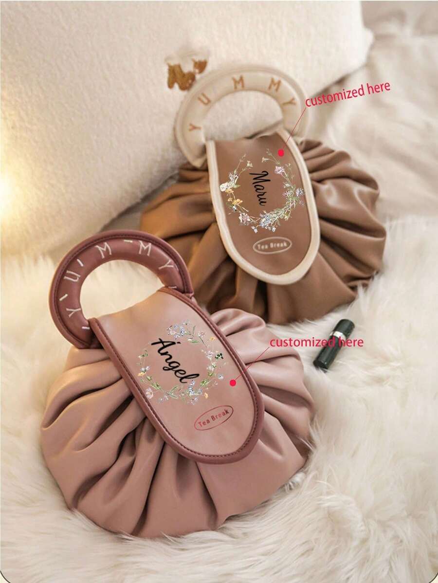 1 pieza Bolsa de maquillaje personalizable con patrón de nombre, de gran capacidad y a prueba de agua, regalo conveniente para llevar para novia, esposa, dama de honor, mejor amiga, ideal para natación, fitness, viajes, cumpleaños