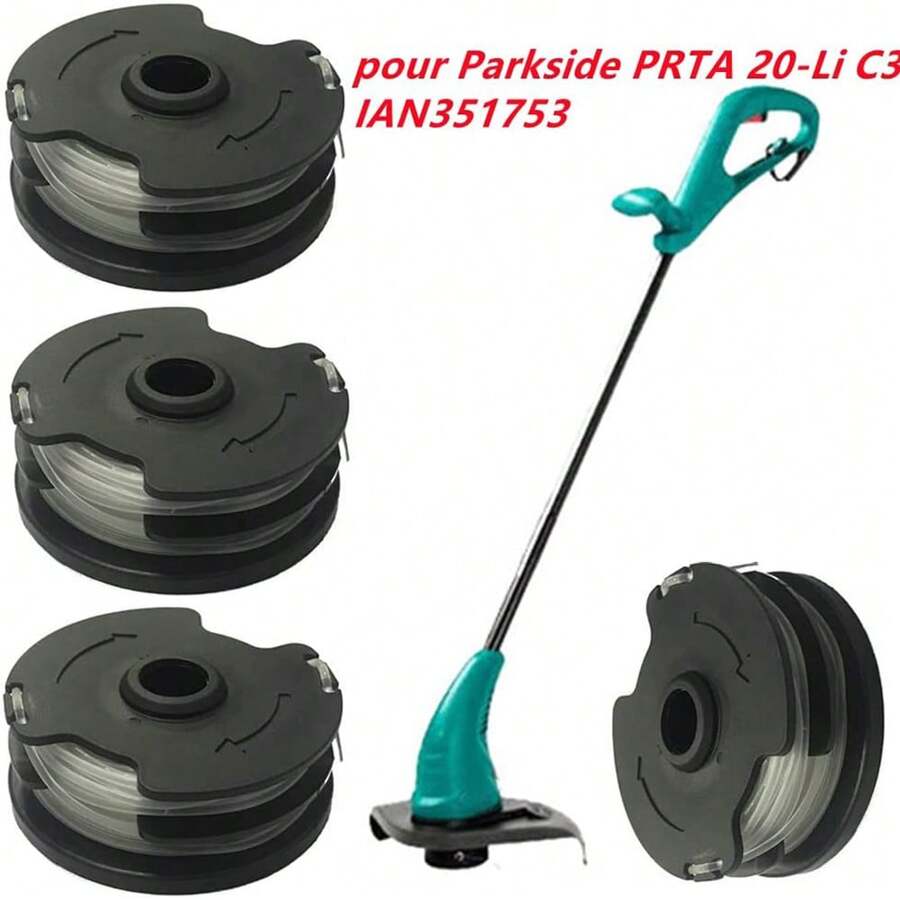 Bobine de fil pour parkside Bobines de rechange pour débroussailleuse sans fil Parkside PRTA 20-Li C3 IAN351753, Bobine de fil Coupe Bordure pour Parkside PRTA 20-Li C3