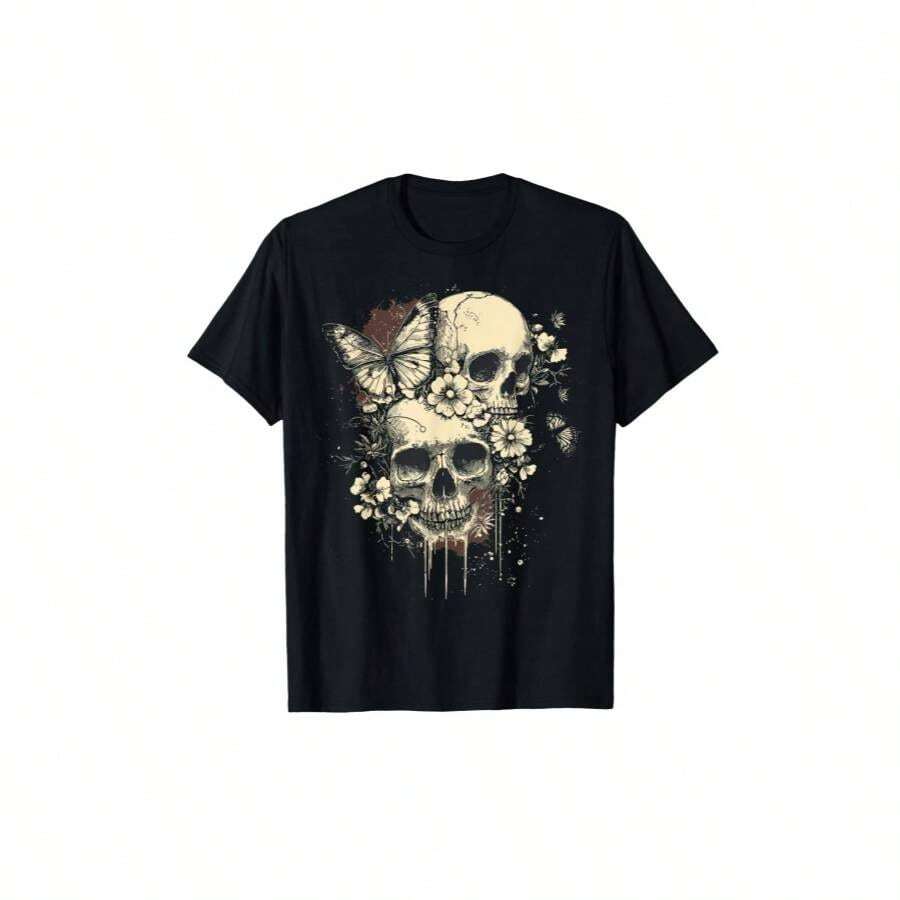 Fairy Grunge Fairycore Y2K Skulls Dainty Butterflies Gothic T-Shirt