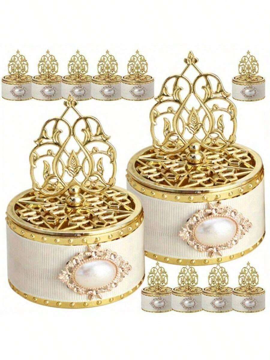 12 boîtes de rangement à bonbons, boîtes d'emballage à bonbons pour mariage, boîtes creuses, boîtes avec couvercle, conviennent pour les rassemblements de vacances, les mariages, les décorations de fête, les décorations de cadeaux pour les amis