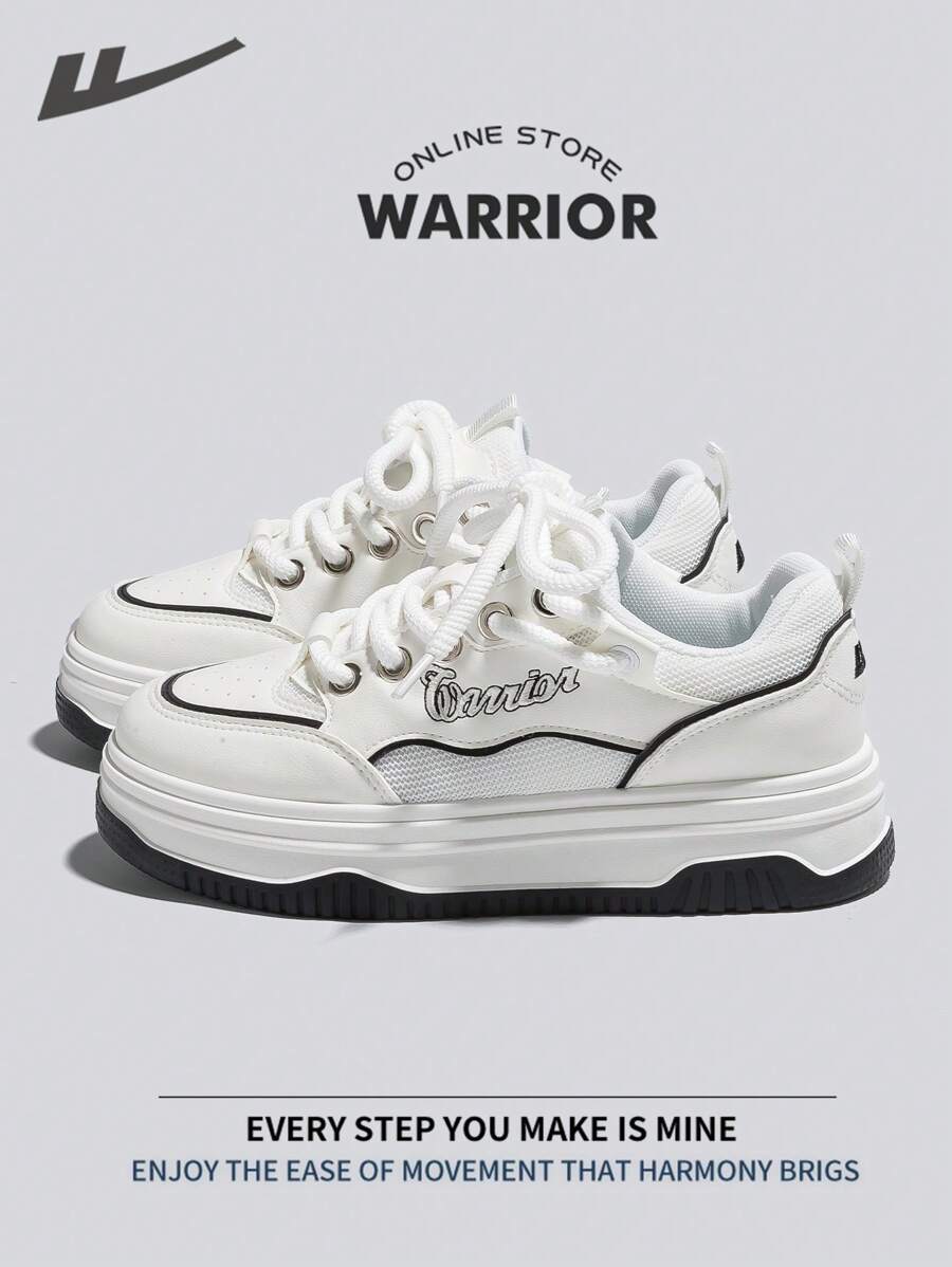 WARRIOR Warrior Women's Board ShoesSpring And SummerLightweight Comfortable Breathable Modest Style Casual Yet Sleek Sneakers Applicable Throughout The Year Wear-Resisting All-Day Wear Training Sneakers Running Shoes Little White Shoes