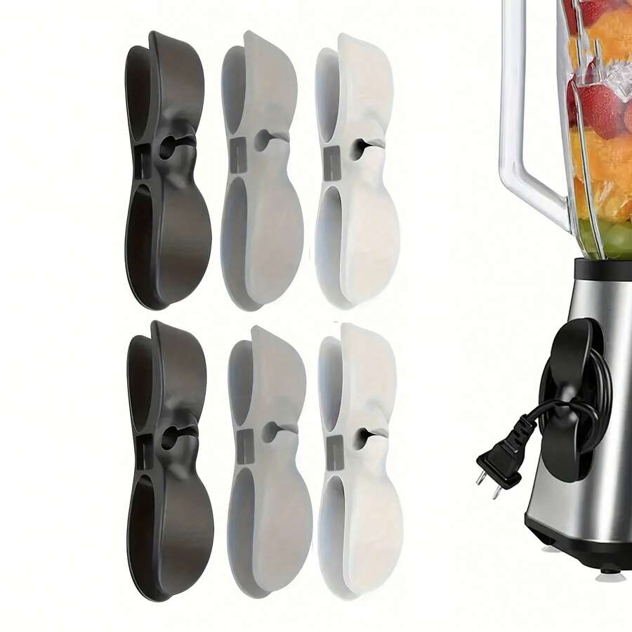6pcs Power Cord Organizer, Wall Mounted Power Cable Clips, Kitchen Cable Holder, Household Appliances & Wire Winder