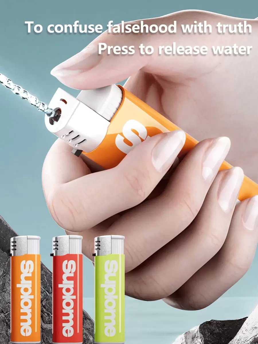 1 Piece Creative Prank Toy, Lighter Shaped Water Gun, Funny Mini Spray Gun, Joke Gift!