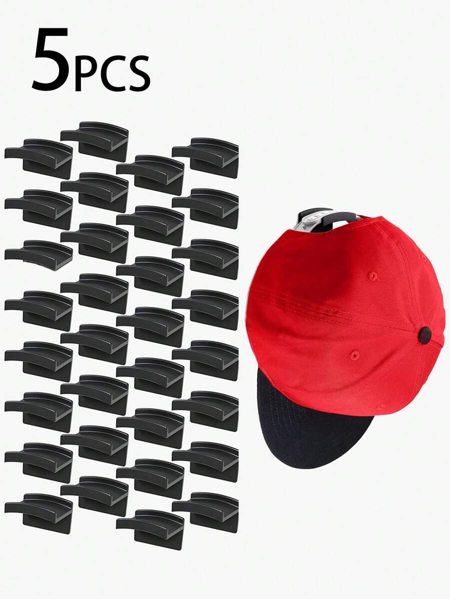 5pcs Baseball Cap Hooks, Multipurpose Damage-Free Hanger For Bags, Suitable For Home, Shopping Mall, Dormitory, Etc.