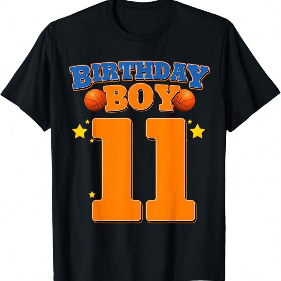 11th Birthday Boy Shirt Basketball 11 Years Old Kids Gift T-Shirt