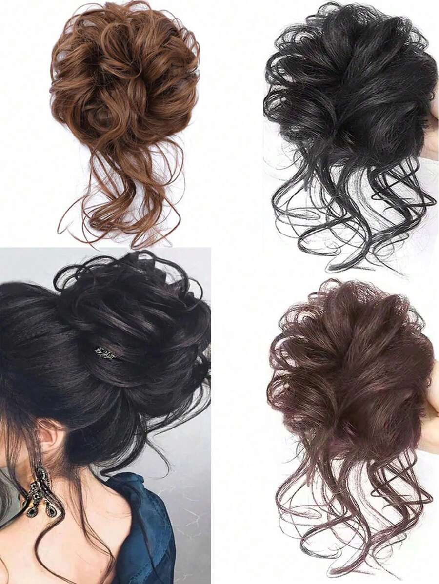 1pc Elegant And Slouchy Hair Bun Ring Female Hair Accessory Suitable For Daily Wear, Outdoor Dressing And DIY Hairstyling For Thick And Wavy Hair Hair Ties Ponytail Holders Hair Elastics Hair Rubber Bands Scrunchies Hair Rope Elastic Hair Tie