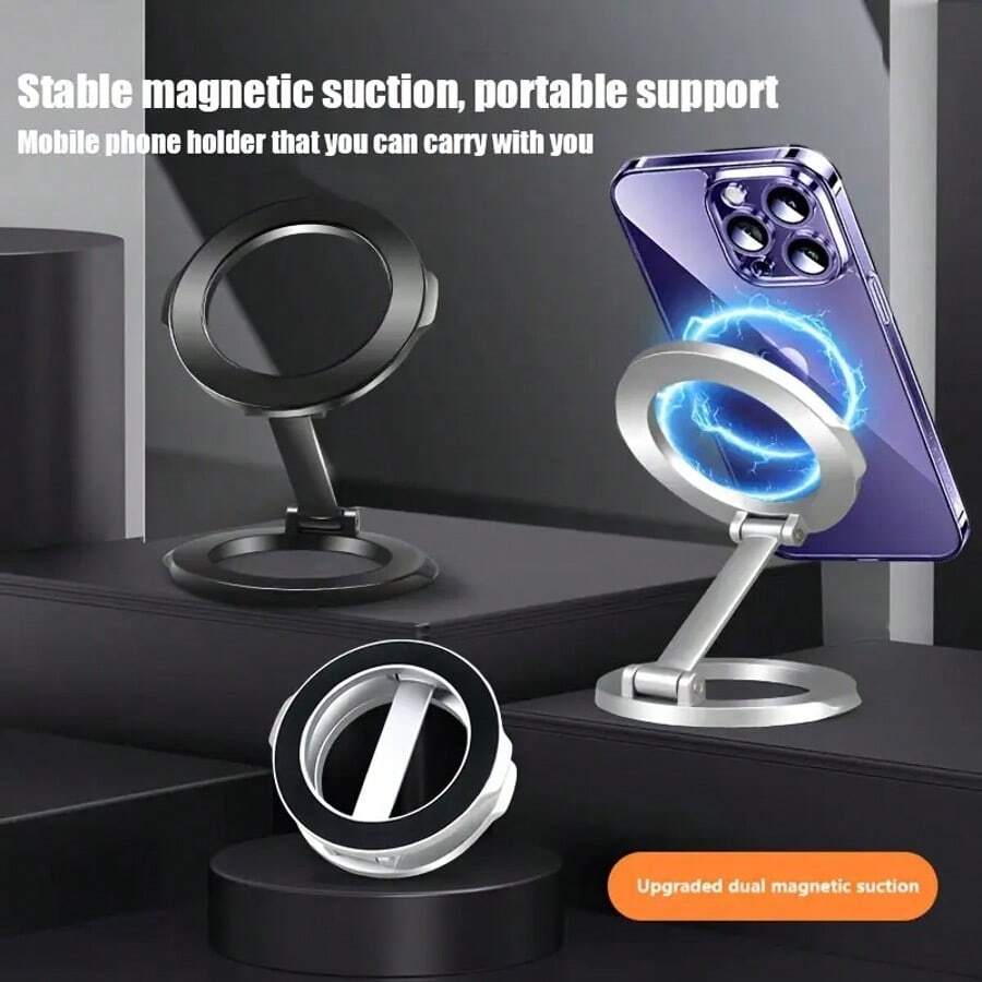 Nouveau support de téléphone magnétique biface Magsafe, anneau de doigt multifonction, support de bureau en métal
