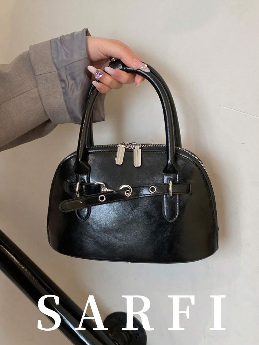 New Women's Bowling Tote Bag, Minimalist Design With Adjustable Shoulder Strap Design Crossbody Bag, High-End And Stylish Shell Bag, Daily Shopping And Commuting Bag For Commuting To Work, Casual Multi-Functional Zipper Closure Shoulder Bag, Suitable For Gifting Friends For Shopping, Dating, Business Trips, And Business