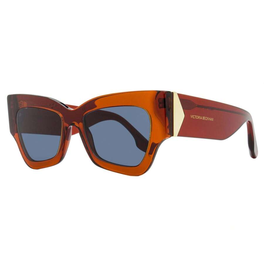 Victoria Beckham Women's Butterfly Sunglasses VB662S 610 Transparent Red-Brown 52mm