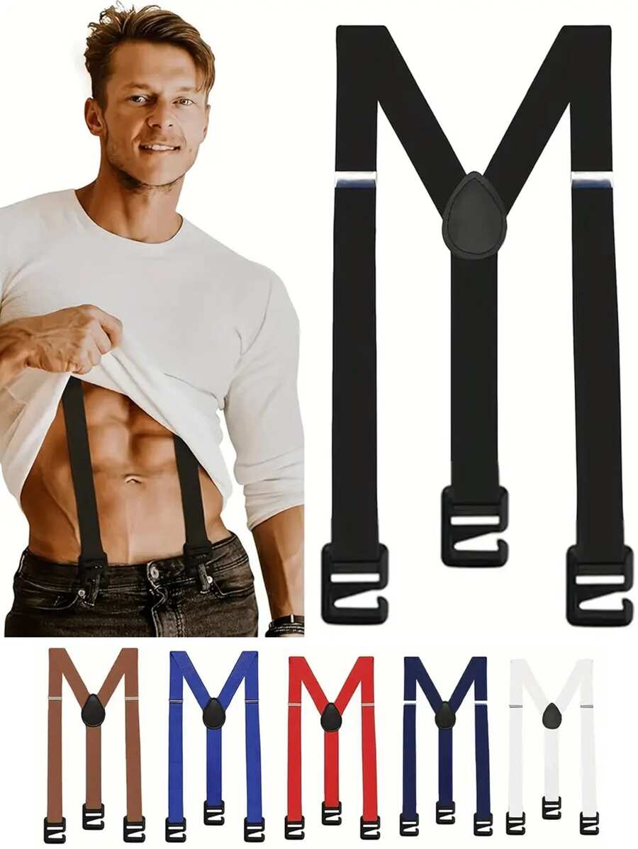 1pc Men's Invisible Suspenders , Adjustable Elastic,Hiking Strap, Sporty, Stretch Polyester For Outdoor Wear,Suitable For Men's Outdoor Hiking In Winter,Perfect For Bikers & Snowboarding, One Size Fits Most ,Ideal Choice For Gifts