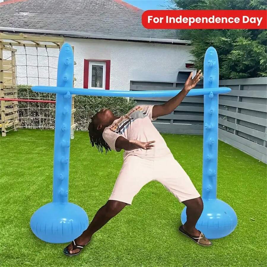 1 pieza Juego de Limbo inflable portátil - Kit de juego de Limbo inflable de PVC - Poste bajo portátil, adecuado para cumpleaños, bodas, despedidas de soltero y celebraciones en general - Diversión y poste de Limbo para fiestas de Año Nuevo, Día de San Valentín, Día de la Independencia