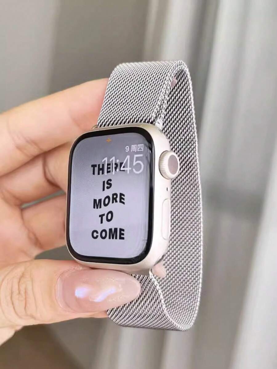 1 pieza de Correa de lazo magnético compatible con Apple Watch de 46mm, 44mm, 45mm, 41mm, 49mm, 38mm y 42mm, pulsera de metal para Apple Watch Series 8, 7, 6, 9, 10, SE, Ultra, 2 y 5