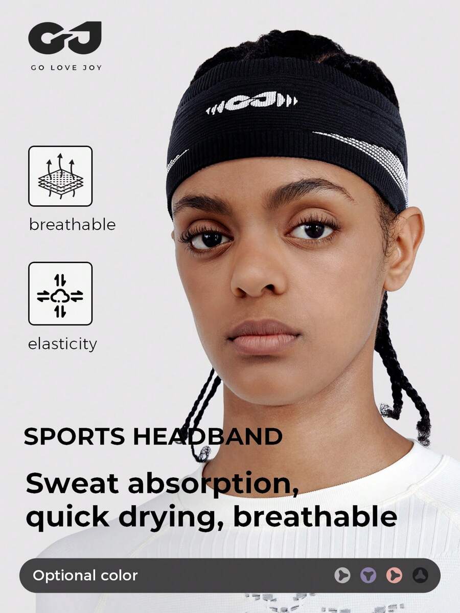 GOLOVEJOY 1 faixa de cabeça para esportes ao ar livre de verão, absorvente de suor, respirável, de secagem rápida, elástica e antiderrapante, para ioga, fitness e ciclismo, bandana de malha versátil de cor sólida