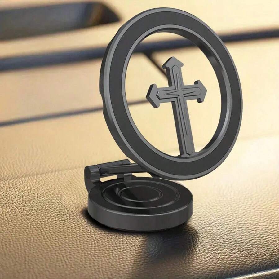 360° roterende magnetische autotelefoonhouder - Gemaakt van zeer sterke zinklegering, een opvouwbare dashboardstandaard, veilig en handig voor