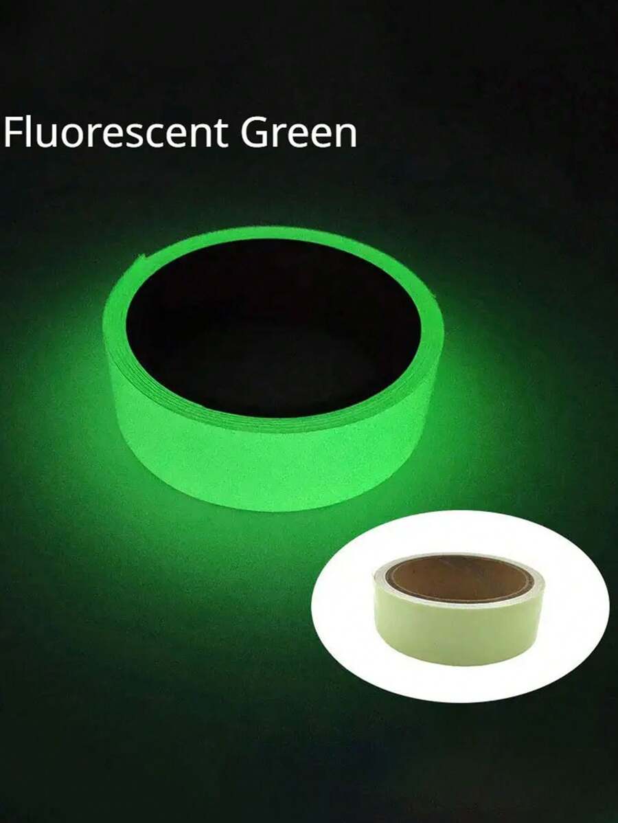 1pc Glow In The Dark Tape, Bright Long Lasting Fluorescent Tape For Night Decoration, Outdoor Sports And Markings