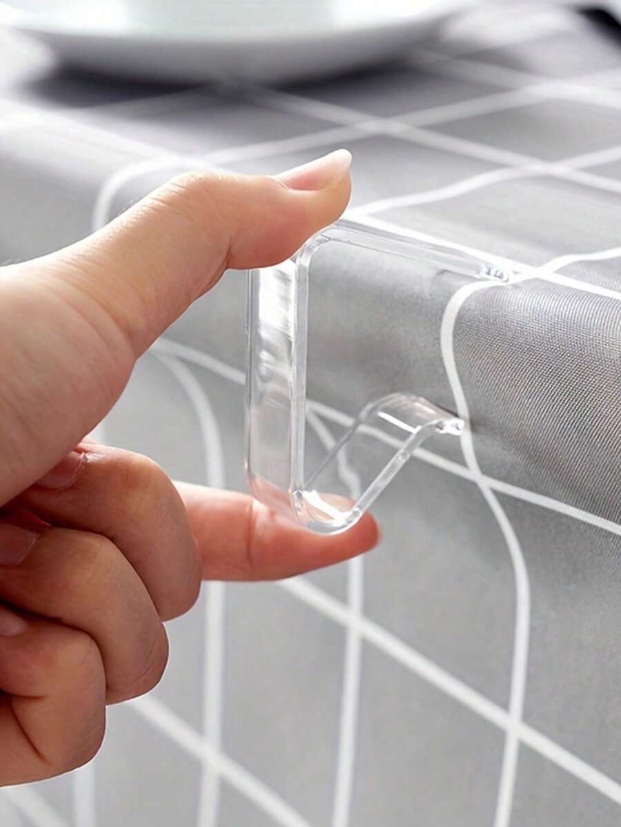 4pcs Plastic Tablecloth Clips, Highly Elastic Tablecloth Clamps, Storage Clips, Tablecloth Fixers, Tablecloth Anti-Slip Anti-Wind Fixing Tools, Camping Accessories, Home & Outdoor Restaurant Supplies