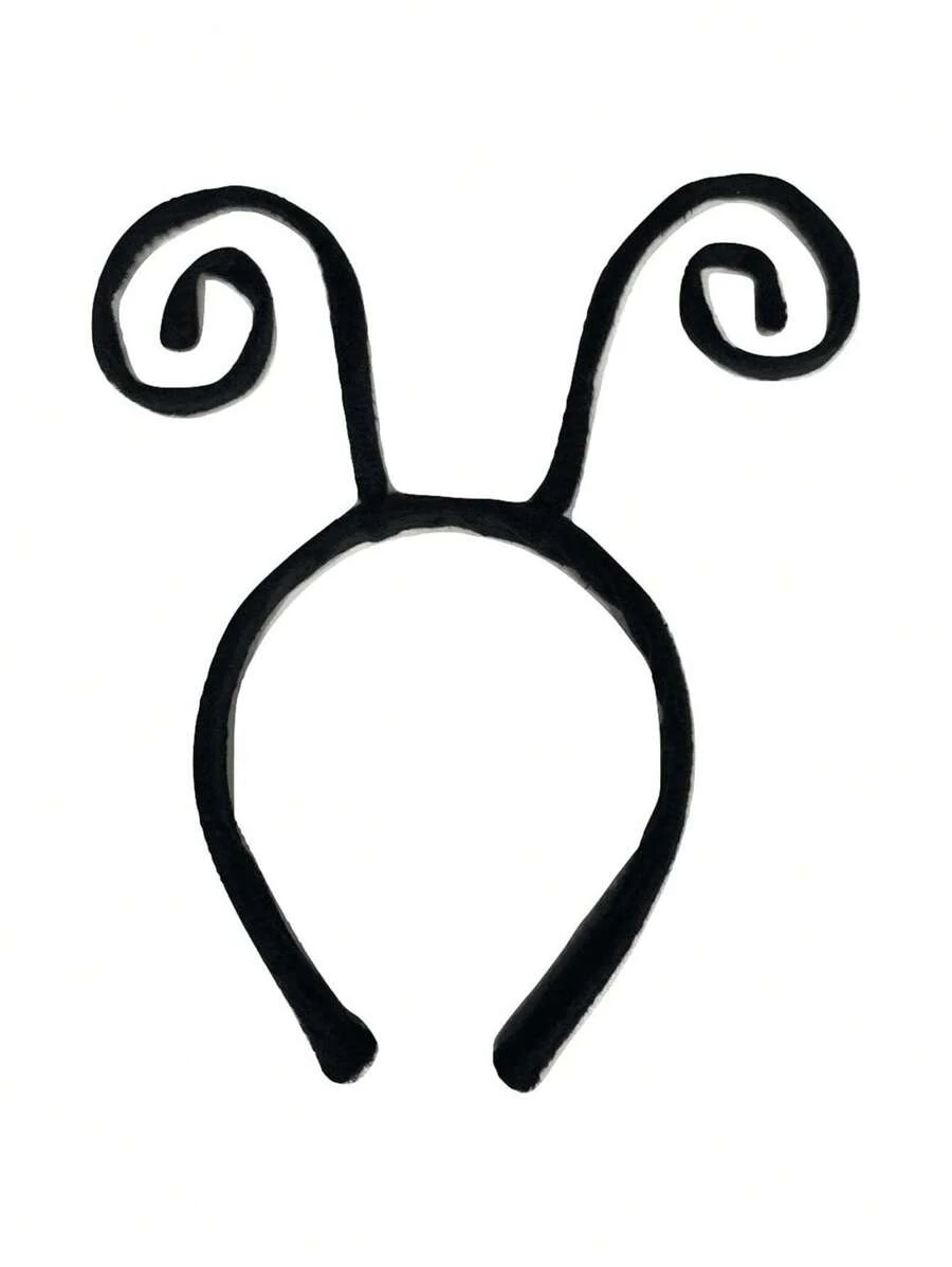 1pc Zwarte fluwelen wormantenne hoofdband | Lieveheersbeestje bij insecten hoofdband Kostuum accessoires feest cosplay | Volwassen maat unisex accessoires