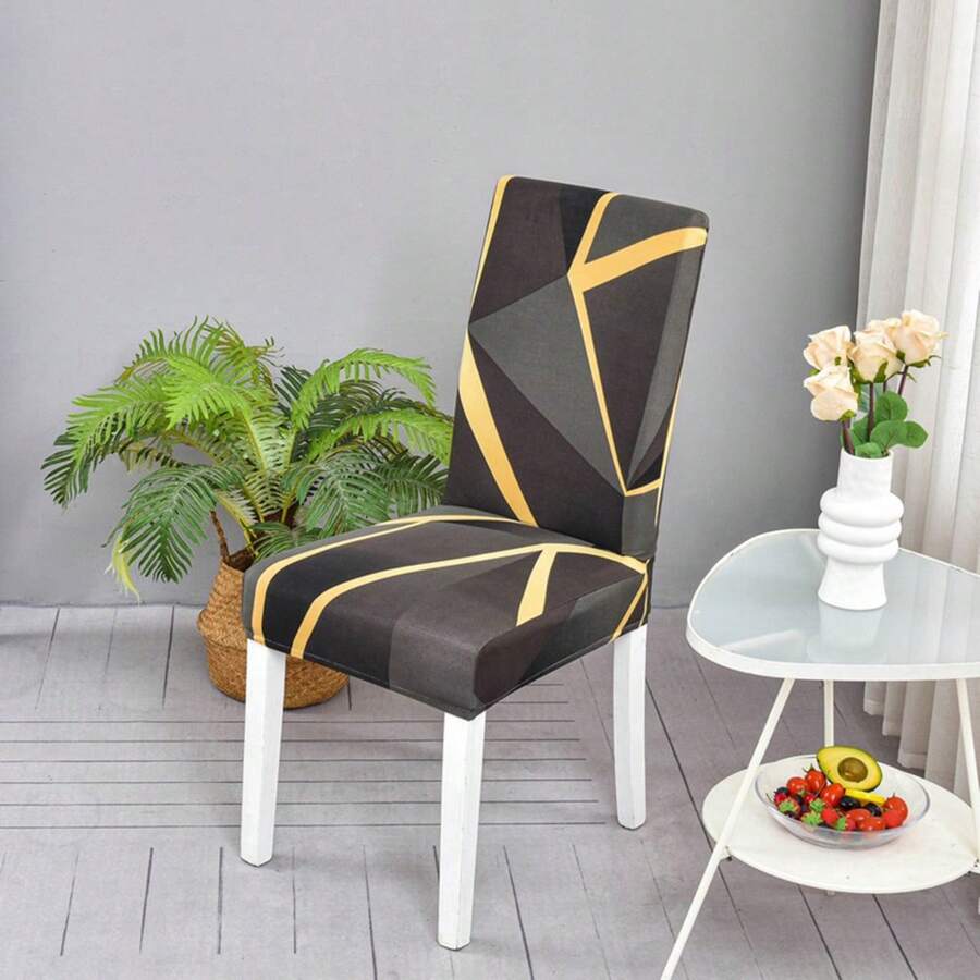 Milk Silk Chair Cover, Printed Stretch Dining Chair Slipcover, Protective Covers For Home, Hotel, Restaurant, Wedding Events - Decorative Slip-On Cover Protects Chairs From Spills And Stains