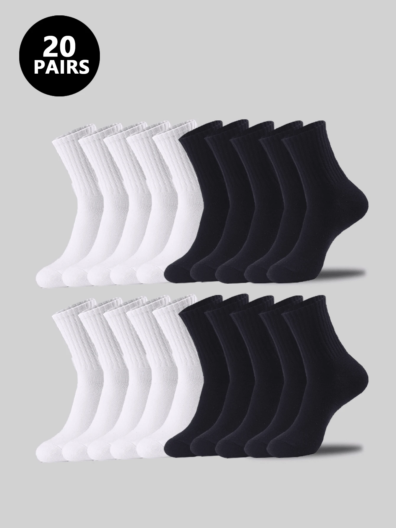 5 Pairs/10 Pairs/20 Pairs Couple Casual Sports Socks, Suitable For Daily Life And Outdoor Wear