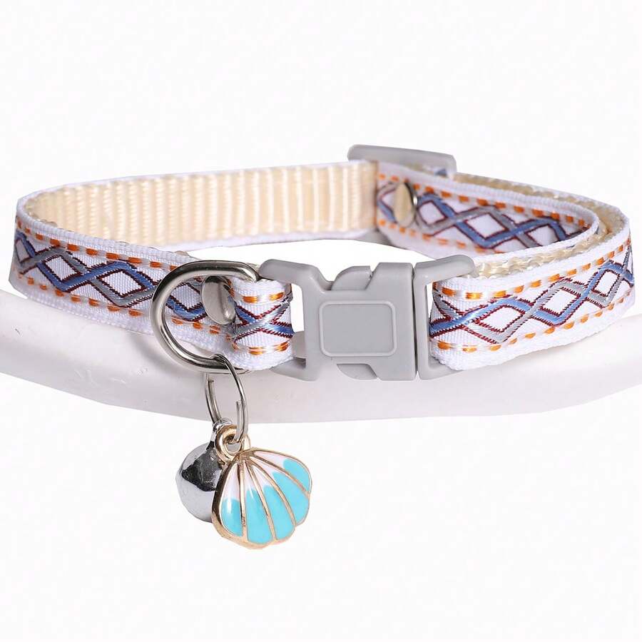 Collier réglable pour animaux de compagnie de 22-32 cm/8,66-12,6 po avec nœud papillon et clochette, décoration avec rivets pour chats et chiens