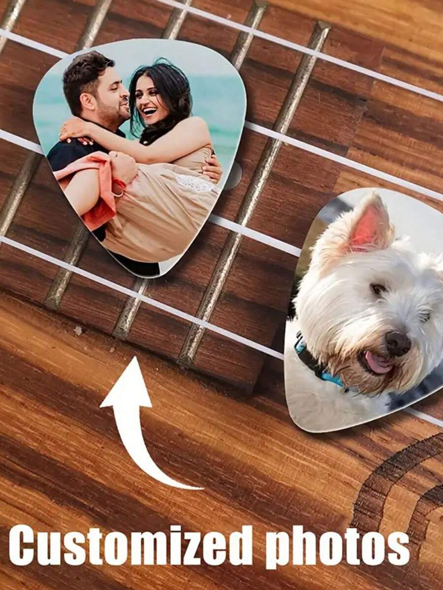 1 Púa de guitarra personalizada con foto impresa - Púa de PVC personalizada, elija su imagen, regalo perfecto para músicos, amigos, familia, amantes de los animales - Con diseño, adecuado para guitarristas, pianistas y violinistas, accesorios de guitarra