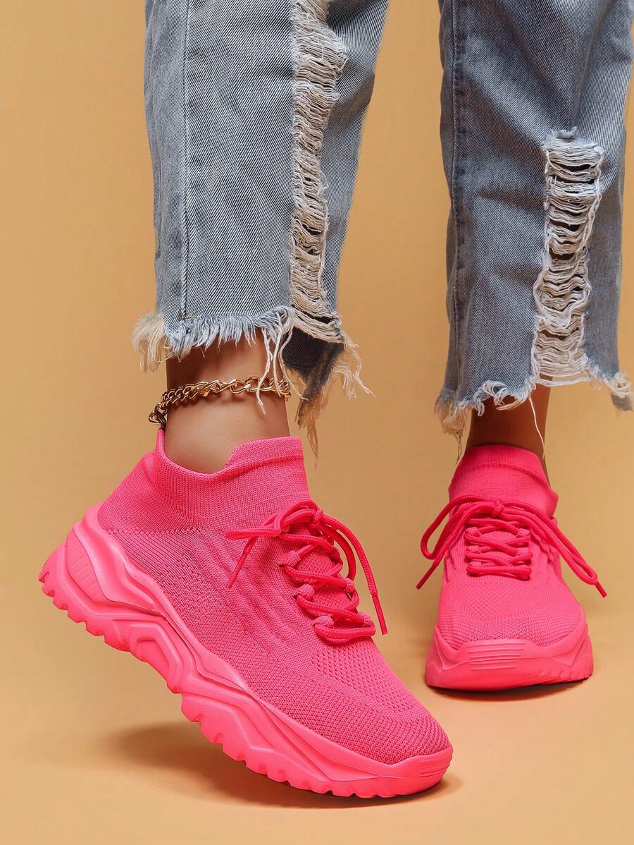 Breathable Non-Slip Lightweight Sock Shoes, Unisex Elastic Knitted Sports Casual Shoes For Gym, Running, Training, Slip-On Cushioned Breathable Shoes