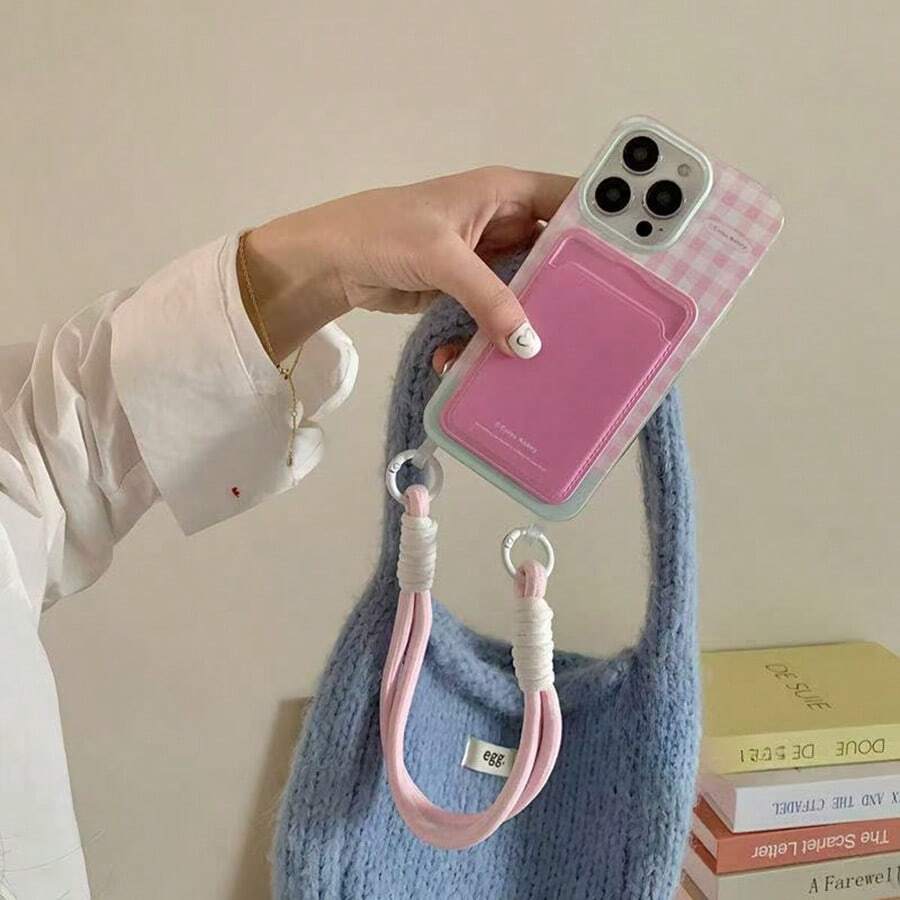Card Slot/Lanyard/Wallet/Plaid Pattern Phone Case Compatible With IPhone 15 Pro Max/15/15 Pro/14 Pro Max/14/13 Pro Max/12 Pro Max/11/16/16 Pro/16 Pro Max