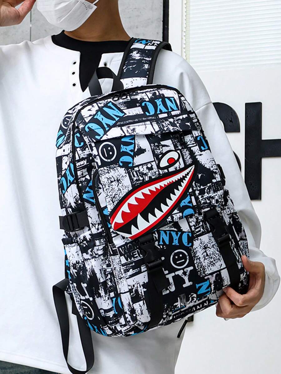 Nowy modny minimalistyczny plecak o dużej pojemności, styl retro casual campus, unisex, odpowiedni na podróże i wakacje