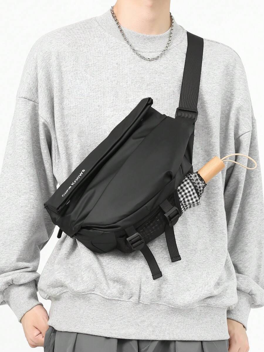 Crossbody Bag, Men's Cycling Bag, Brand Shoulder Bag, Multifunctional Motorcycle Function Bag, Chest Charter Bag, Backpack, Mailman Bag