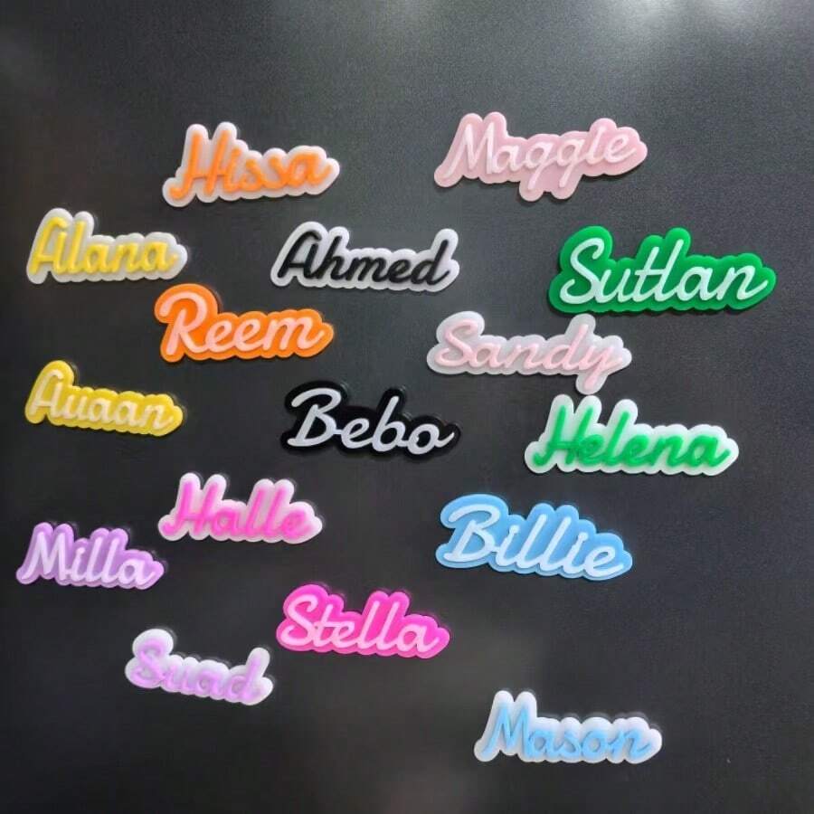 1pc Customized Acrylic Refrigerator Magnet - Customizable With Names, Colorful Alphabet Letters, Suitable For Refrigerator, Storage Cabinet Or Office, No Power Required, Perfect Small Gift For Family And Friends, Fridge Magnet