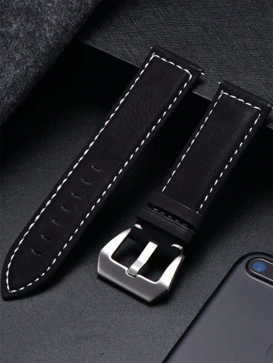 Retro Frosted PU Leather Strap 18mm 20mm 22mm 24mm Men's Business Watchbands Bracelet Watch Accessories