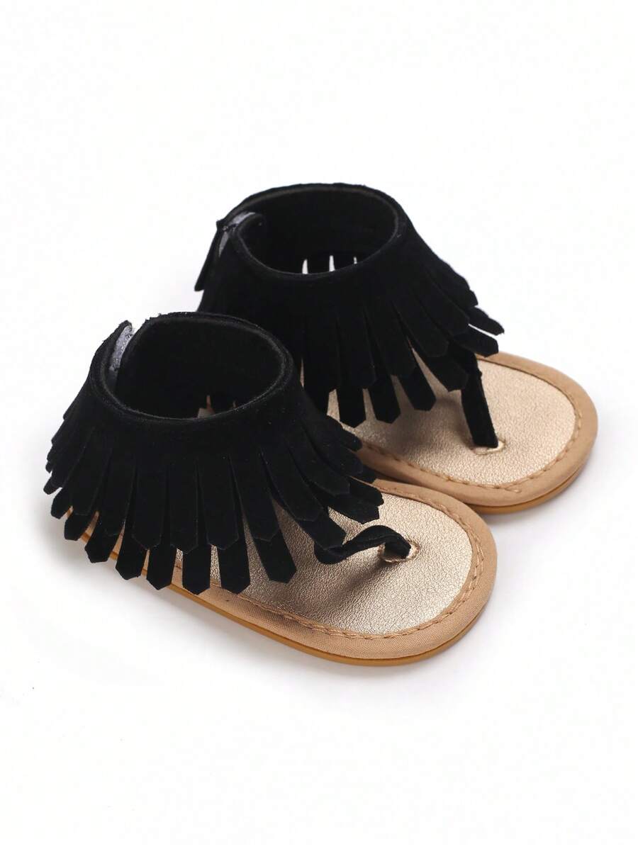 Summer Tassel Simple Breathable Non-Slip Sandals For Infant Boy And Girl, Infant Newborn Shoes
