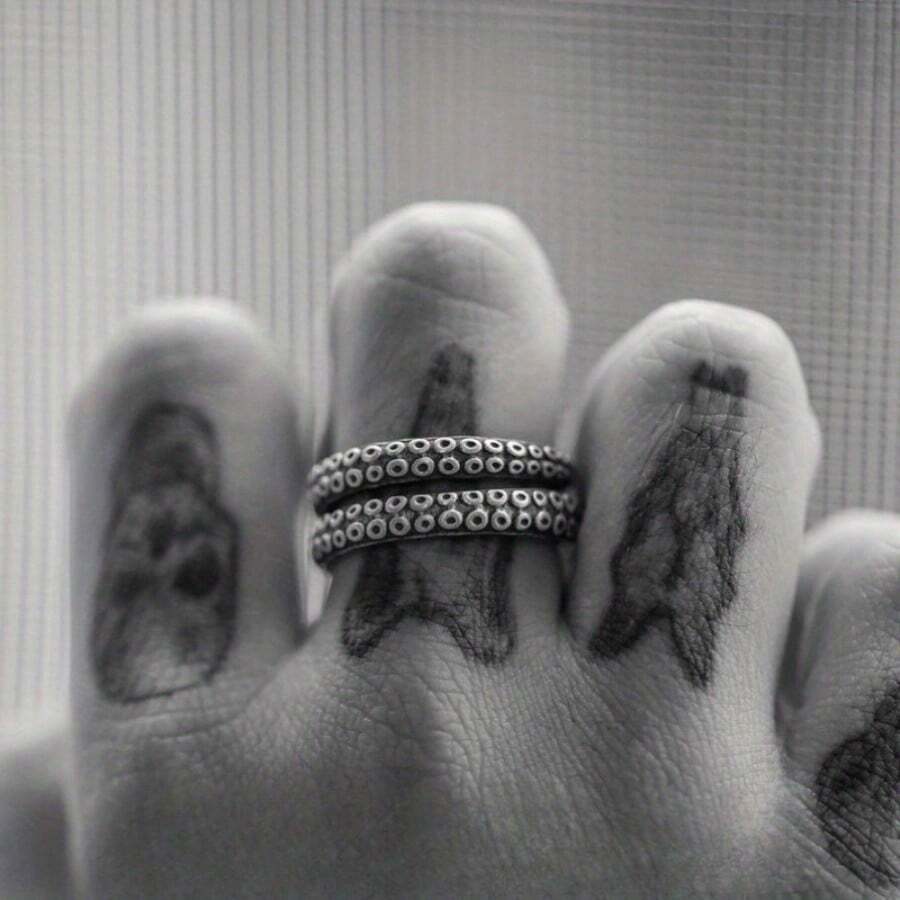 Tentacle Ring, Octopus Ring, Squid Ring, Handmade Sea Monster Ring For Men, Ocean Theme Rings For Men