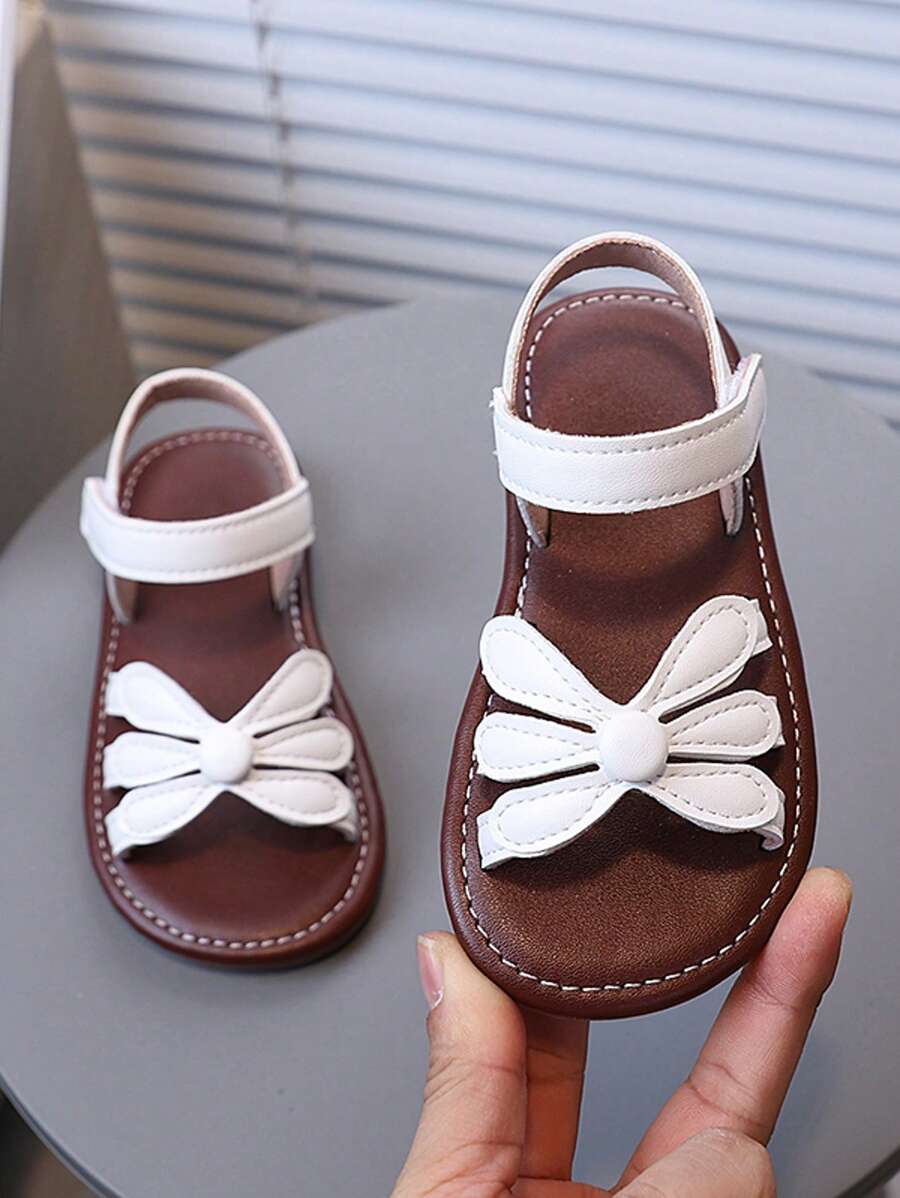 Meisjes Stijlvolle Sandalen, Casual Bloemen Strand Sandalen Met Zachte Bodem, Comfortabel