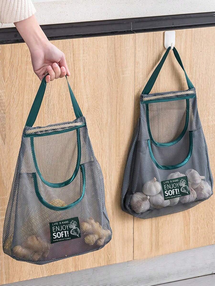 1pc Random Pattern Multipurpose Fruit & Vegetable Storage Hanging Bag For Kitchen