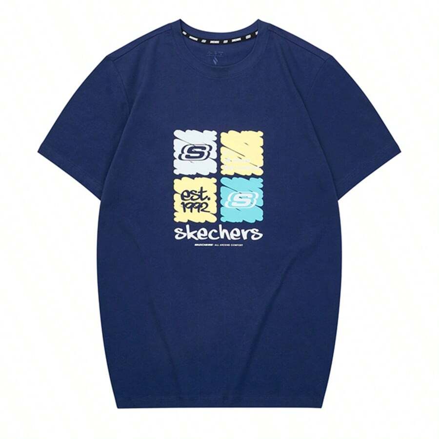 Skechers Summer Couple Short Sleeve T-Shirt, Moisture Wicking And Comfortable L224U132