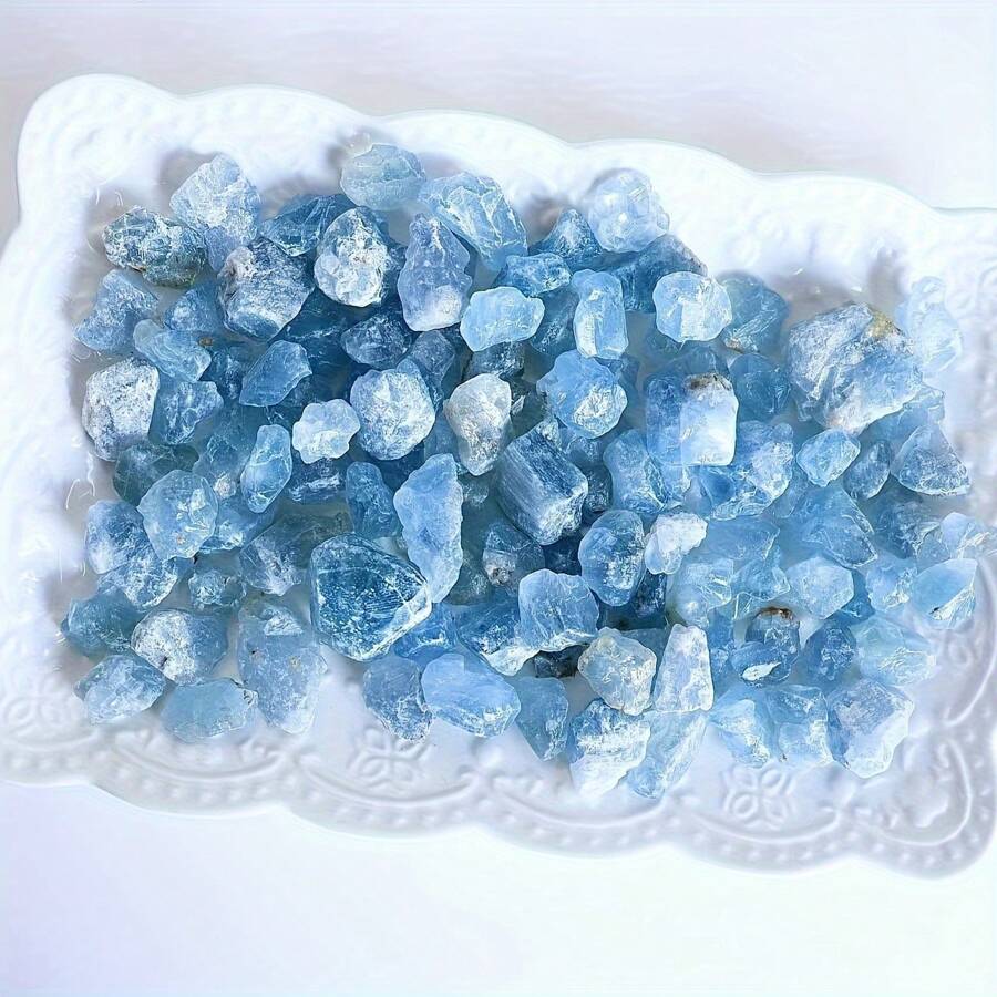 Genuine Natural Rough Raw Blue Celestite Geode Crystal Quartz Cluster For Unique Home Decor