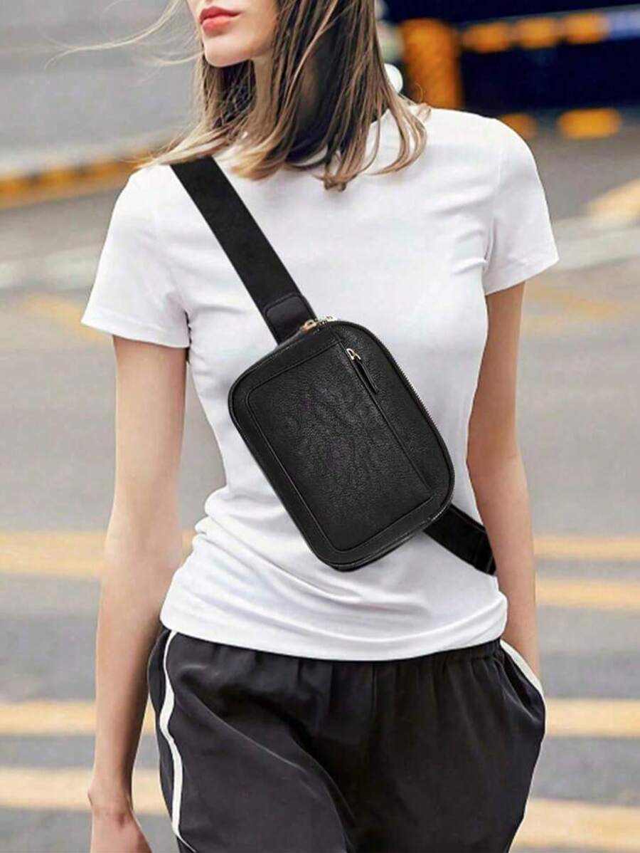 Mini Bolsa de Cintura Simples para Mulheres, Pochete à Prova D'Água e Leve para Esportes ao Ar Livre